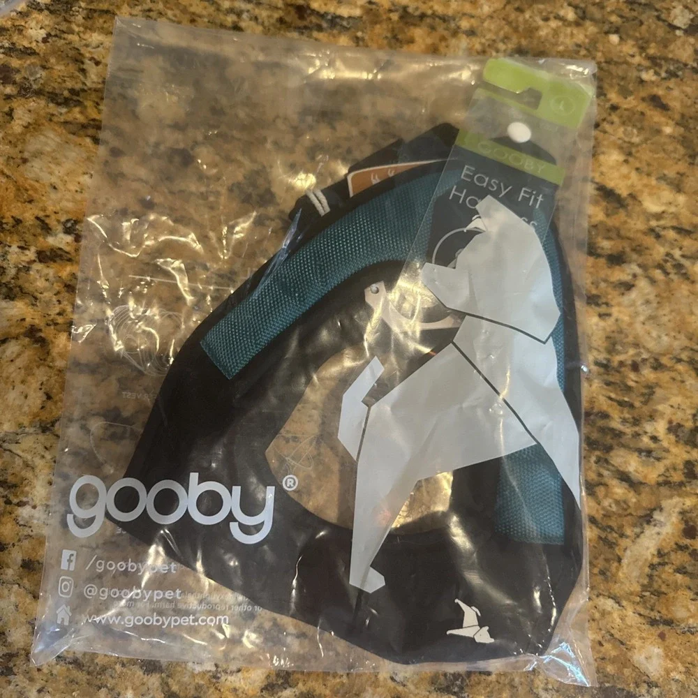 Gooby Escape‎ Free Easy Fit Harness Turquoise LargeNo Pull Small Dog Harness